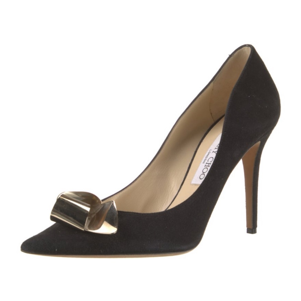 Jimmy Choo Vesna 100 Black Suede - Size 40
